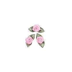 AussieSuperStore Art & Craft Essentials 10mm Grub Rose with Leaves (in 3 colours) 10mm Grub Rose with Leaves | Artificial Flower Party Decoration